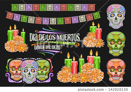 Vector set for Day of the Dead Vector set for Day of the Dead 142928130
