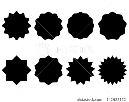 Set 002 of simple frames with jagged and wavy circles Set 002 of simple frames with jagged and wavy circles 142928152
