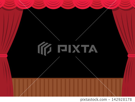 Theatre stage with red curtains stock illustration Theatre stage with red curtains stock illustration 142928178