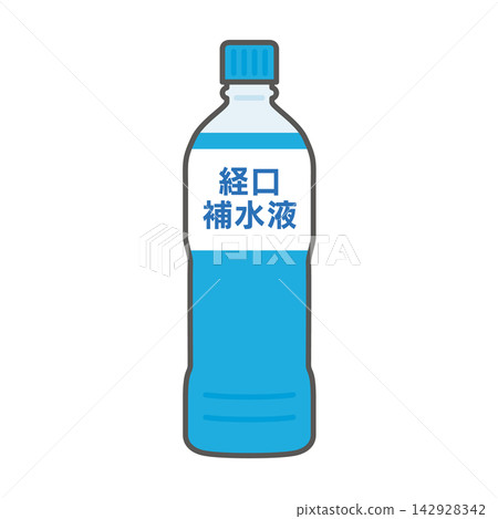Illustration of an oral rehydration solution bottle (with outlines) Illustration of an oral rehydration solution bottle (with outlines) 142928342