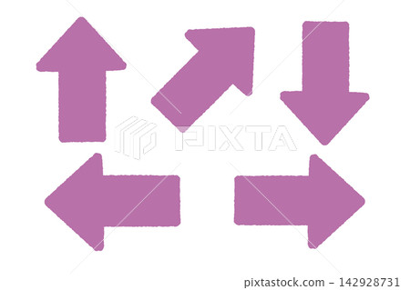 Simple arrow icon, pop and cute arrow Simple arrow icon, pop and cute arrow 142928731