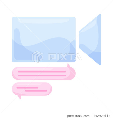 Illustration of Video Comment Illustration of Video Comment 142929112
