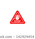 no warning sign on white background 142929454