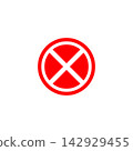 no sign icon in simple style 142929455