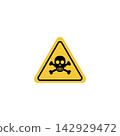 warning sign on white background 142929472
