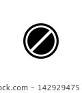 no sign icon in simple style 142929475