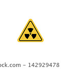 road sign warning sign on white background 142929478