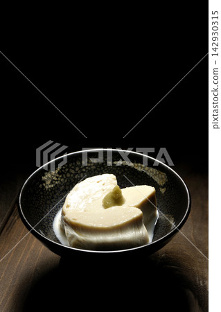 Fresh yuba (tofu skin) and wasabi Fresh yuba (tofu skin) and wasabi 142930315
