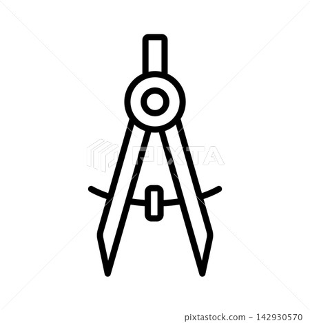 drawing compass icon vector design template in white background drawing compass icon vector design template in white background 142930570