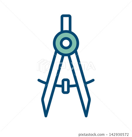 drawing compass icon vector design template in white background drawing compass icon vector design template in white background 142930572