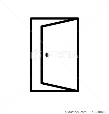 door icon vector design template in white background door icon vector design template in white background 142930802