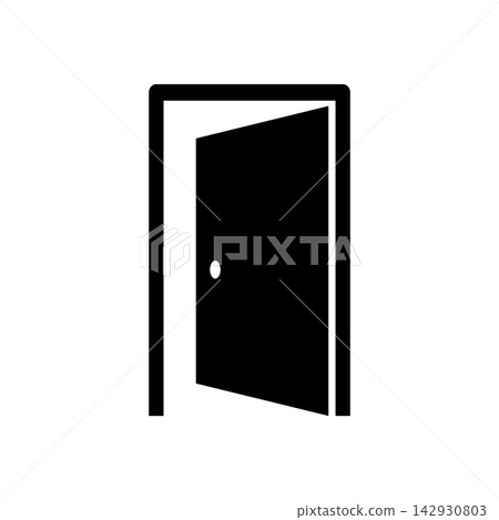 door icon vector design template in white background door icon vector design template in white background 142930803