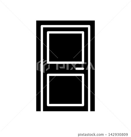 door icon vector design template in white background door icon vector design template in white background 142930809