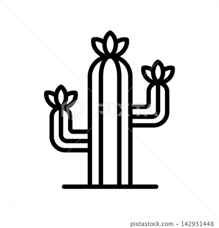 cactus icon vector design template in white background cactus icon vector design template in white background 142931448