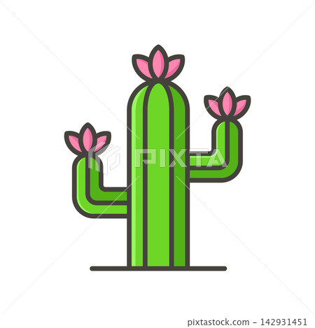 cactus icon vector design template in white background cactus icon vector design template in white background 142931451