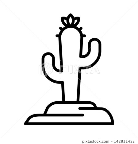 cactus icon vector design template in white background cactus icon vector design template in white background 142931452