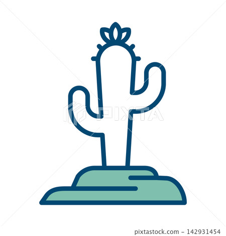 cactus icon vector design template in white background 142931454