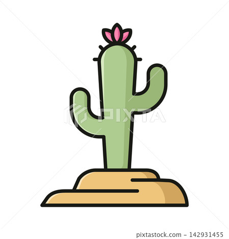 cactus icon vector design template in white background cactus icon vector design template in white background 142931455