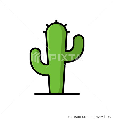 cactus icon vector design template in white background cactus icon vector design template in white background 142931459