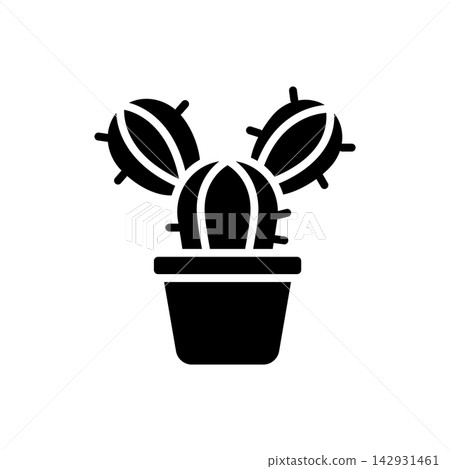 cactus icon vector design template in white background cactus icon vector design template in white background 142931461