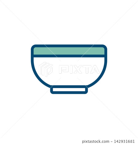 bowl icon vector design template in white background bowl icon vector design template in white background 142931681