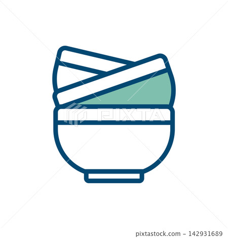 bowl icon vector design template in white background bowl icon vector design template in white background 142931689