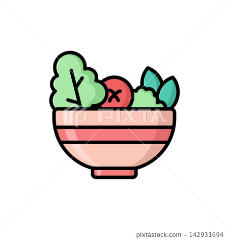 bowl icon vector design template in white background bowl icon vector design template in white background 142931694