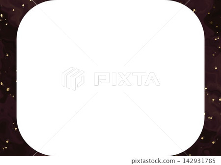 Brown and black marble gold powder rounded corner frame background Brown and black marble gold powder rounded corner frame background 142931785