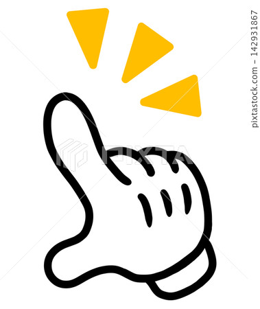 A pointing hand icon A pointing hand icon 142931867
