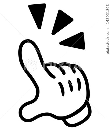 A pointing hand icon A pointing hand icon 142931868