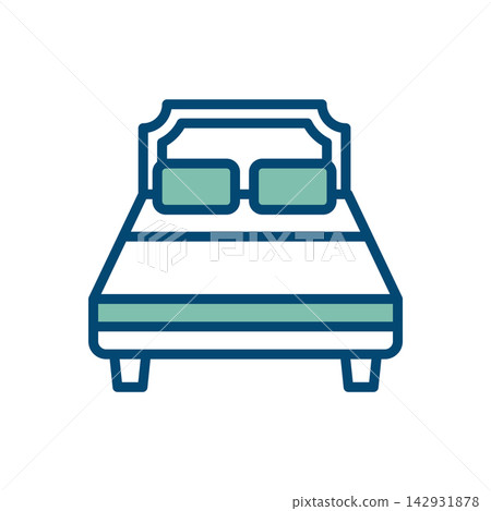 bed icon vector design template in white background bed icon vector design template in white background 142931878