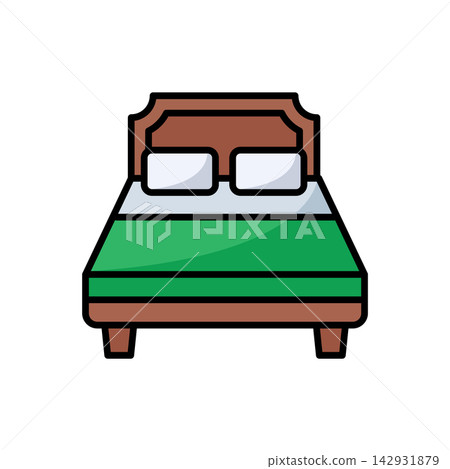 bed icon vector design template in white background bed icon vector design template in white background 142931879