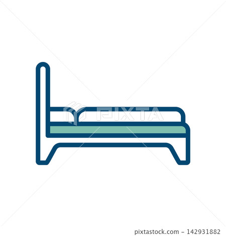bed icon vector design template in white background bed icon vector design template in white background 142931882