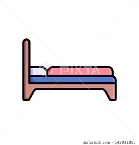 bed icon vector design template in white background bed icon vector design template in white background 142931883