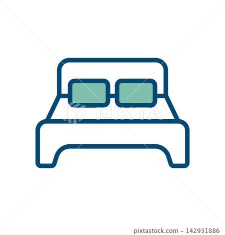 bed icon vector design template in white background bed icon vector design template in white background 142931886