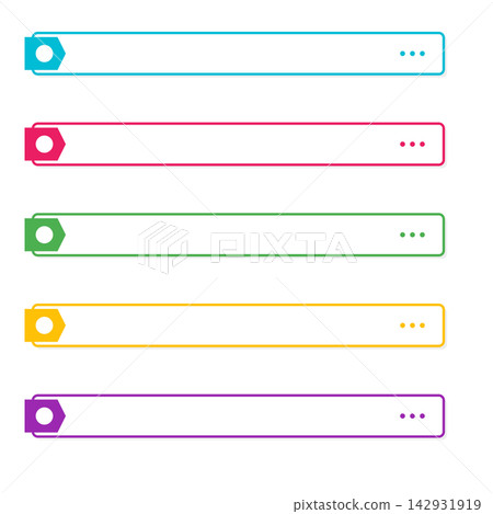 Simple and modern tag-style heading/caption base set (5 colors) Simple and modern tag-style heading/caption base set (5 colors) 142931919