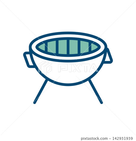barbecue icon vector design template in white background 142931939