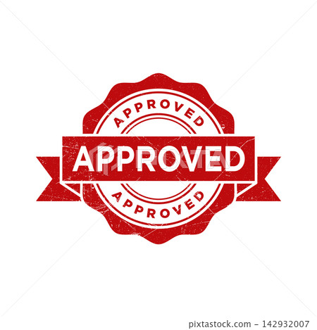 approved rubber stamp icon vector design template in white background approved rubber stamp icon vector design template in white background 142932007