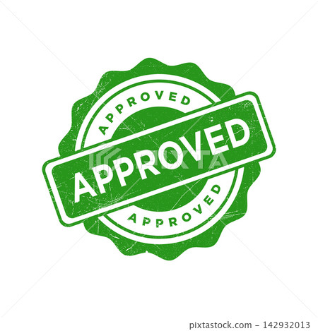 approved rubber stamp icon vector design template in white background approved rubber stamp icon vector design template in white background 142932013
