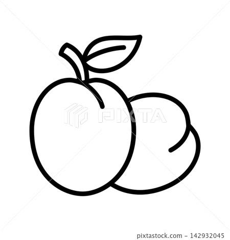 plum icon vector design template in white background 142932045