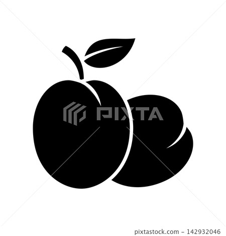 plum icon vector design template in white background plum icon vector design template in white background 142932046
