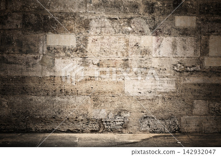 Weathered wall texture with light leak Weathered wall texture with light leak 142932047
