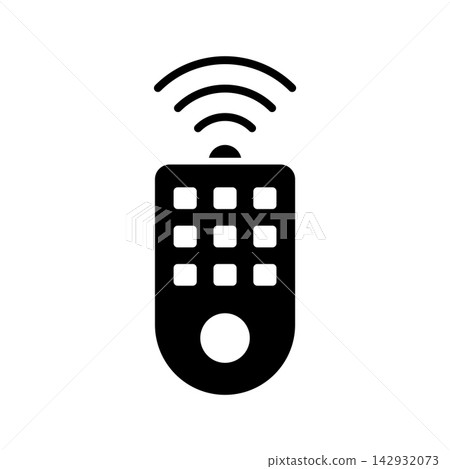 remote control icon vector design template in white background remote control icon vector design template in white background 142932073
