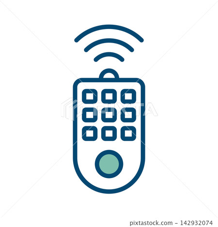 remote control icon vector design template in white background remote control icon vector design template in white background 142932074