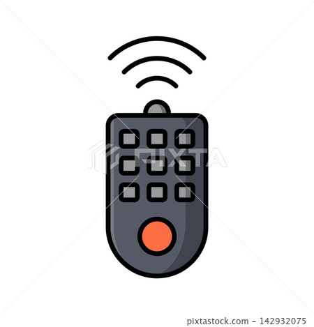 remote control icon vector design template in white background 142932075