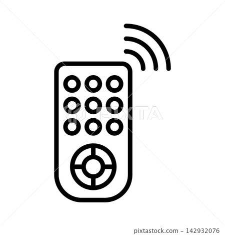 remote control icon vector design template in white background remote control icon vector design template in white background 142932076