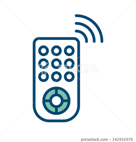 remote control icon vector design template in white background remote control icon vector design template in white background 142932078