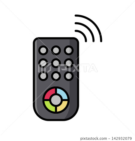 remote control icon vector design template in white background remote control icon vector design template in white background 142932079