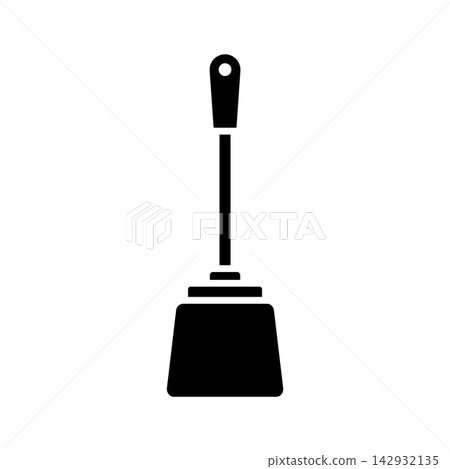 toilet brush icon vector design template in white background toilet brush icon vector design template in white background 142932135