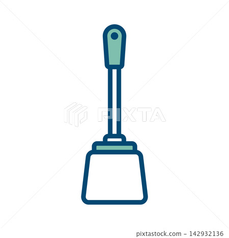 toilet brush icon vector design template in white background toilet brush icon vector design template in white background 142932136